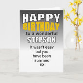 Carte beau cadeau d'anniversaire à stepson (Fleur jaune)