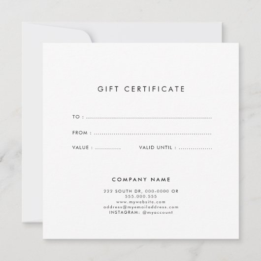 Carte Beau cadeau en arc-en-ciel blanc (Dos)