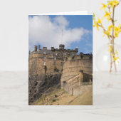 Carte Beau célèbre château géant d'Édimbourg à (Fleur jaune)