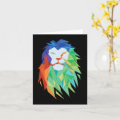 Carte Beau Chat de Lion d'Afrique Graphic (Fleur jaune)