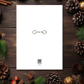 Carte Beau Cheval et vacances d'hiver Holly Noël