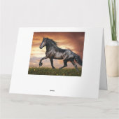 Carte Beau Cheval Noir (Dos)