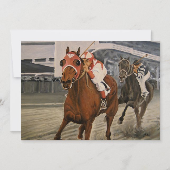 Carte Beau cheval ravit les propriétaires en course clas (Devant)