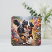 Carte Beau chien de montagne bernois (Debout devant)