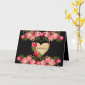 Carte Beau Coeur Personnalisé (Fleur jaune)