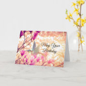 Carte Beau Colibri Joyeux Anniversaire (Fleur jaune)