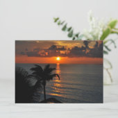 Carte Beau coucher de soleil de Cancun (Debout devant)