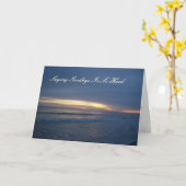Carte Beau coucher de soleil sur l'eau (Fleur jaune)