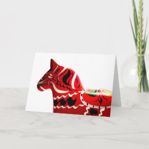 Carte Beau Dala-Horse suédois orangé