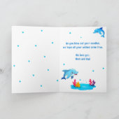 Carte Beau Dauphin Sea Animaux Photo Anniversaire (Intérieur)