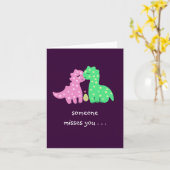 Carte "Beau Dinos" - 'quelqu'un Mlles You' (Fleur jaune)