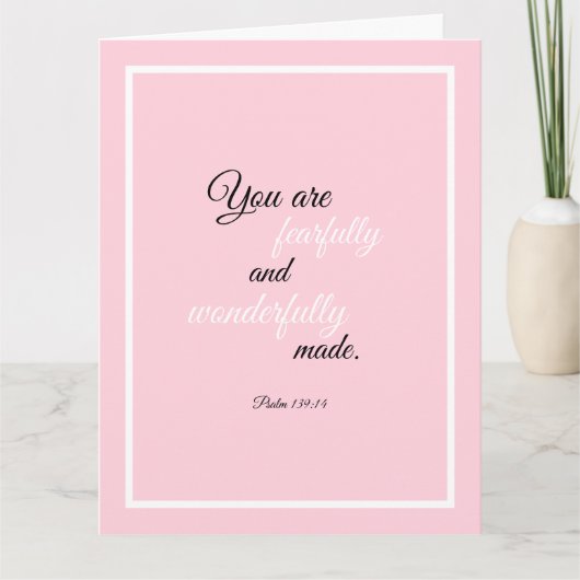 Carte Beau encouragement à la citation biblique Psaume 1 (Devant)