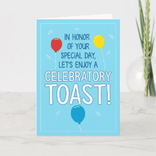 Carte Beau et amusant toast festif Anniversaire