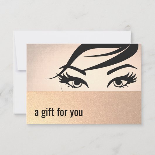 Carte Beau Eyelashes et Brows Certificat cadeau (Devant)