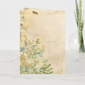 Carte Beau Fleur sauvage Anniversaire de l'abeille (Dos)