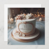 CARTE BEAU GÂTEAU ANNIVERSAIRE ÉLÉGANT SALUANT (Devant / Derrière)