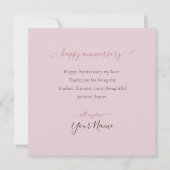 CARTE BEAU GÂTEAU FLORAL ROSE ANNIVERSAIRE (Dos)