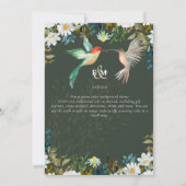 Carte Beau HUMMINGBIRDS Couple Mariage (Dos)