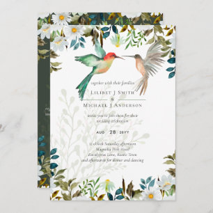 Carte Beau HUMMINGBIRDS Couple Mariage