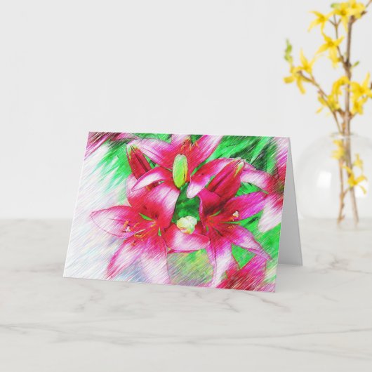 Carte Beau lis (Fleur jaune)