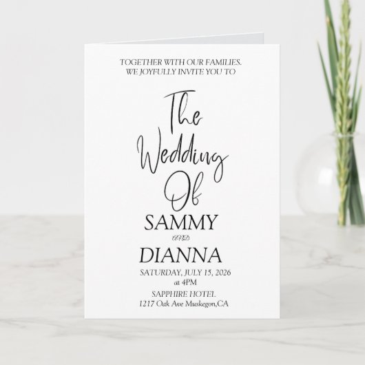 Carte Beau Mariage (Devant)