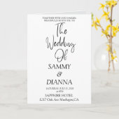 Carte Beau Mariage (Fleur jaune)