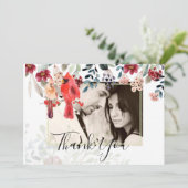 Carte Beau Mariage ROUGE CARDINAL Oiseaux (Debout devant)