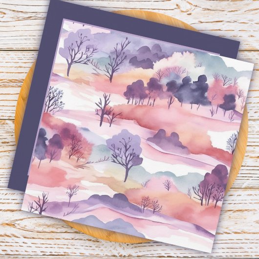 Carte Beau Merci Aquarelle Paysage