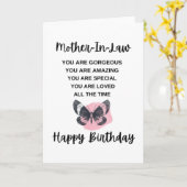 Carte Beau Message d'anniversaire pour votre belle-mère (Fleur jaune)