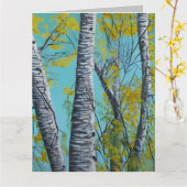 Carte Beau oiseau d'été (Fleur jaune)