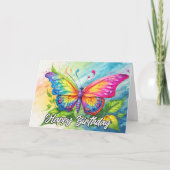 Carte Beau papillon créatif Joyeux anniversaire (Devant)