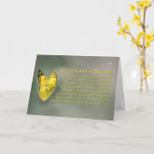 Carte Beau Papillon Équinoxe de printemps, Équinoxe vern (Fleur jaune)