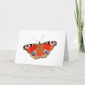 Carte Beau Papillon Paon (Devant)