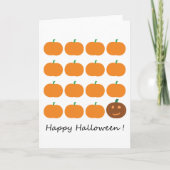 Carte Beau Patch Citrouille Halloween (Devant)