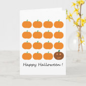 Carte Beau Patch Citrouille Halloween (Fleur jaune)