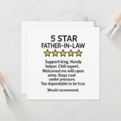 Carte Beau-père 5 étoiles  (Devant/Arrière en situation)