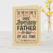 Carte Beau-père légendaire de tous les temps (Fleur jaune)