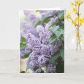 Carte Beau Printemps vieux mode Lilac Blank (Fleur jaune)