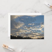 Carte Beau Psaume 23 Bible chrétienne Verse Lever du sol (Devant/Arrière en situation)