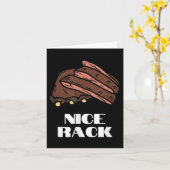 Carte Beau Rack - Drôle Ribs & Bbq (Fleur jaune)