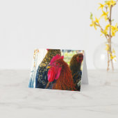 Carte Beau Rooster (Fleur jaune)