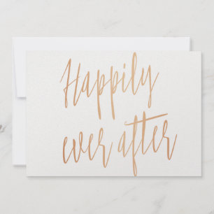 Carte Beau rose d'or "Heureusement toujours après"