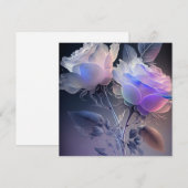 Carte Beau Rose Iridescente longue tige (Devant / Derrière)