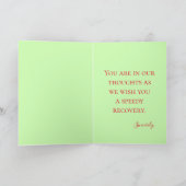 Carte Beau Rose Va Bien Bientôt (Intérieur)