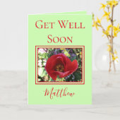 Carte Beau Rose Va Bien Bientôt (Fleur jaune)