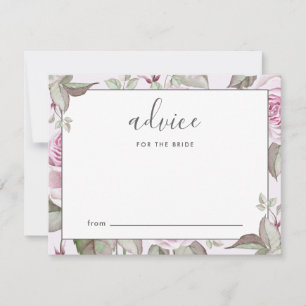 Carte Beau Roses pourpres conseil pour la mariée
