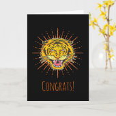 Carte Beau tigre (Fleur jaune)