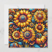 Carte Beau Tournesol Hyperréaliste Art Blank (Devant)