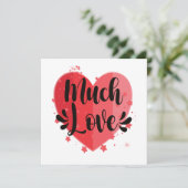 Carte Beaucoup d'amour, grand coeur (Debout devant)