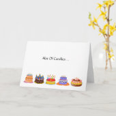 Carte Beaucoup de bougies beaucoup de gâteau d'anniversa (Fleur jaune)